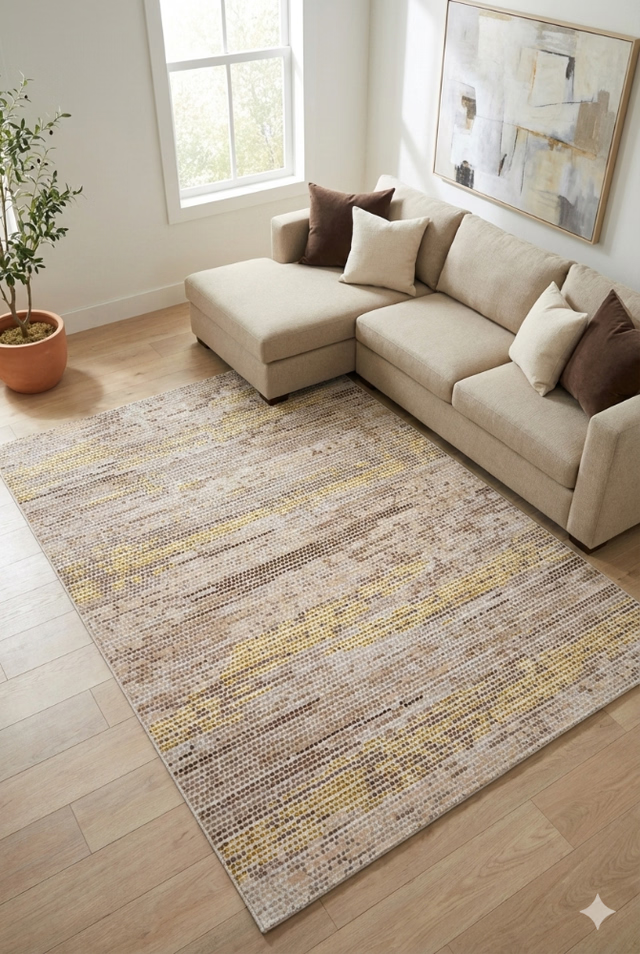 Alfombra 7380A Cream / Gold