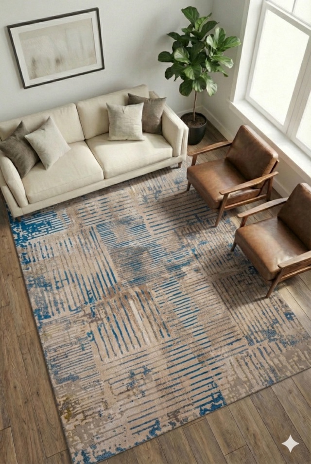 Alfombra 8937A GREY / BLUE