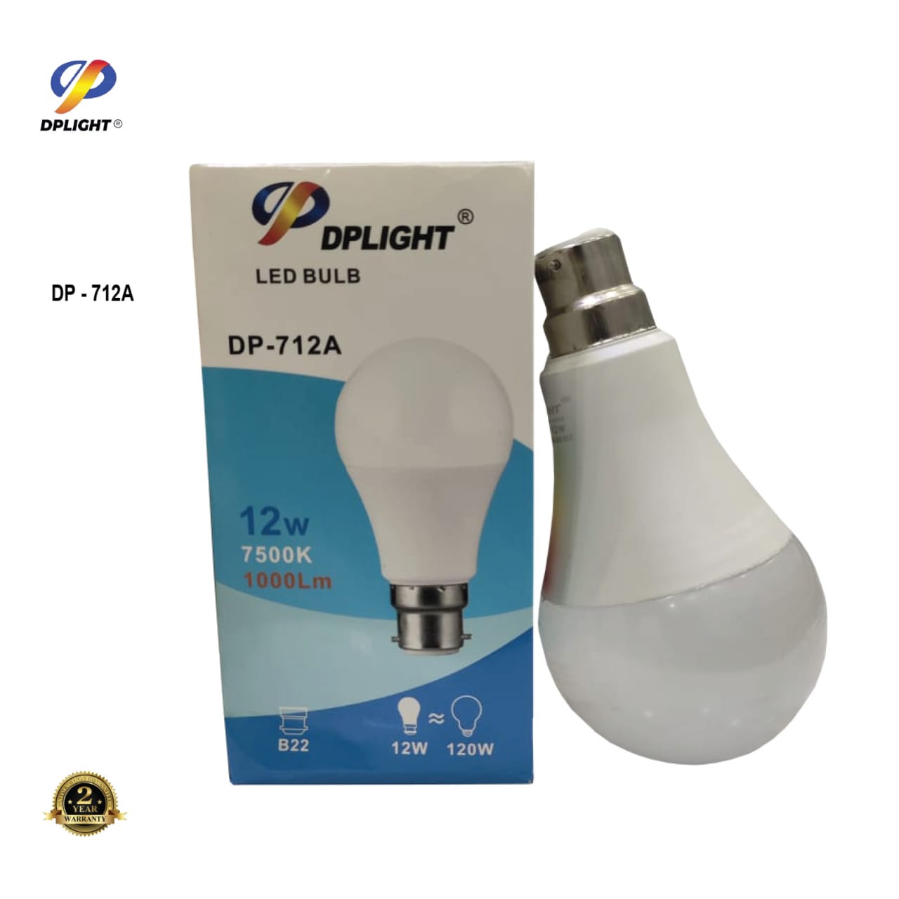 DPLIGHT 12W Cool Daylight LED Bulb – DP-712A
