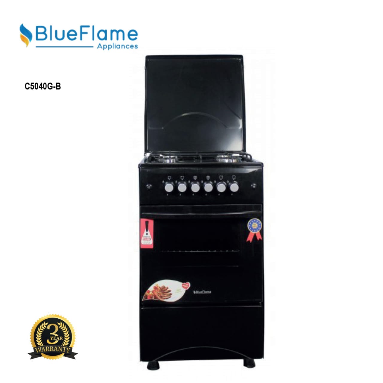 Blueflame Cooker 50cm by 50cm Full Gas Stainless Steel-C5040G-I