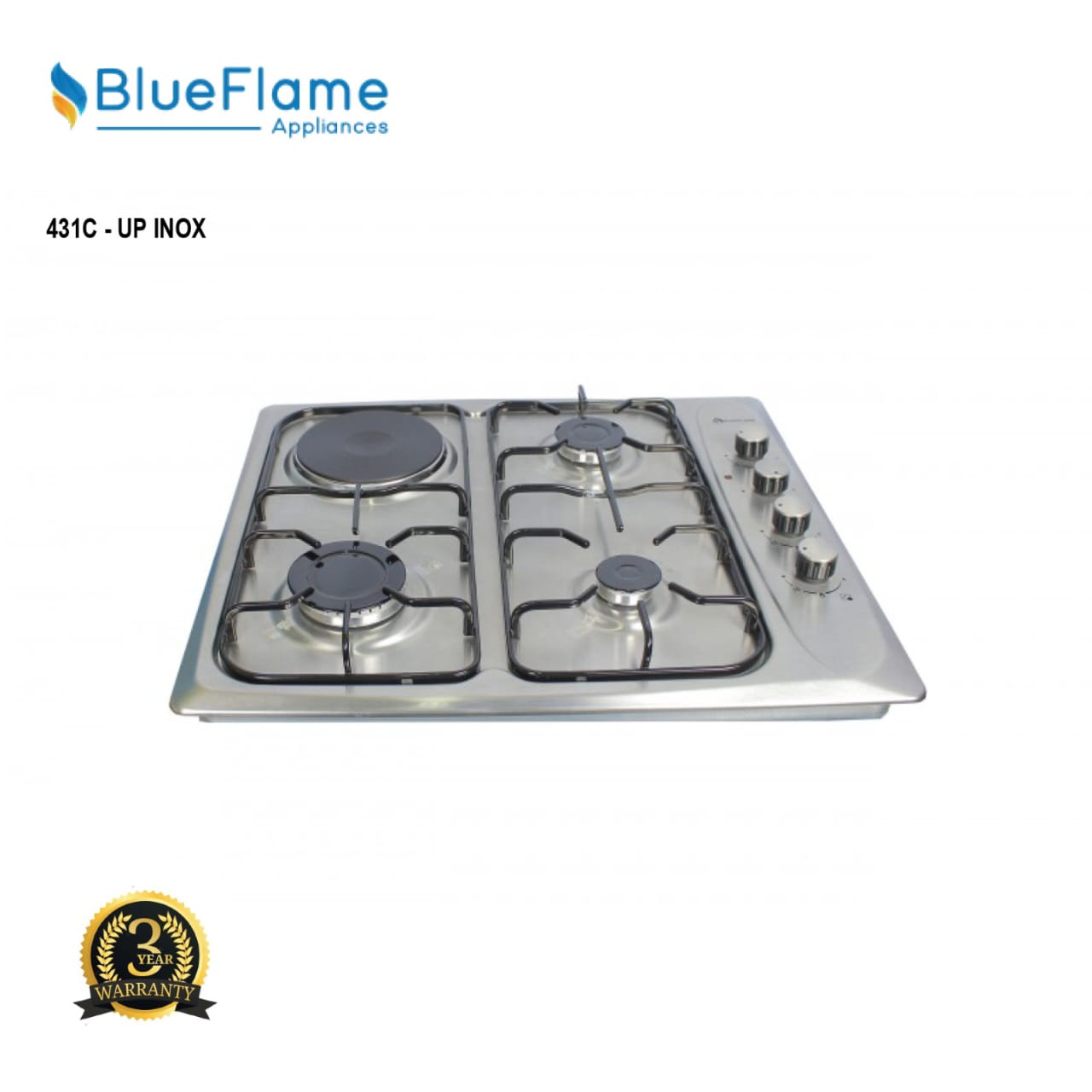 Blueflame Inbuilt Cook Top Hob- 431C-UP INOX