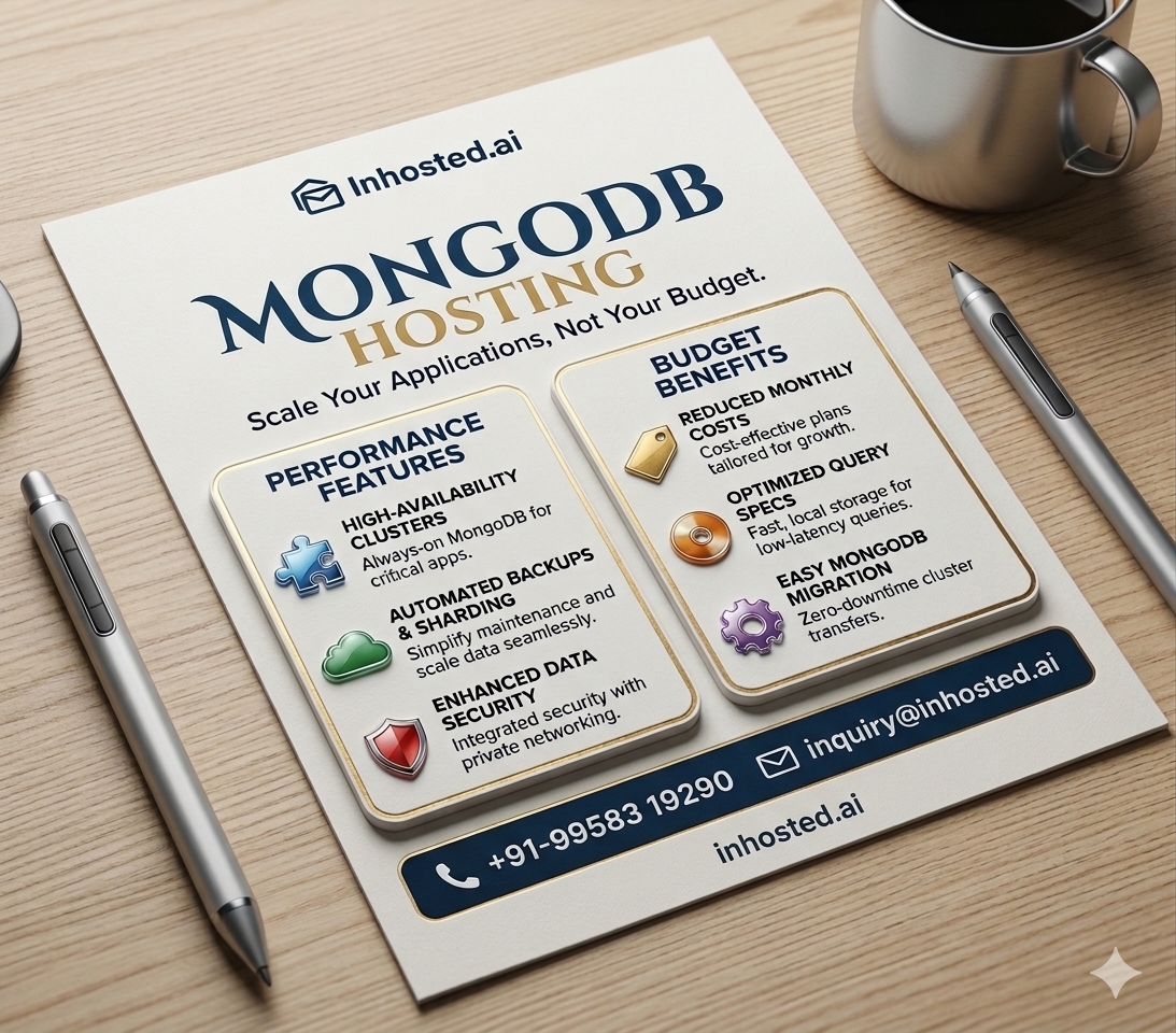 Affordable MongoDB hosting infrastructure for application development and database management.