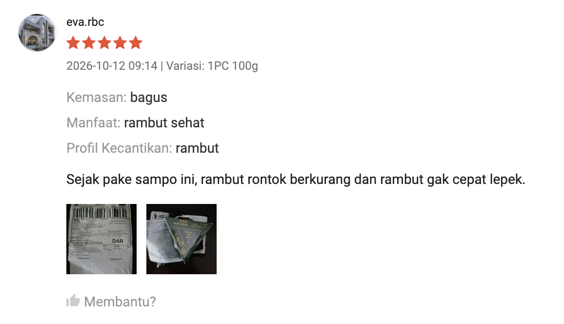 Testimoni pelanggan Shampoo Bar Sevengreen 5