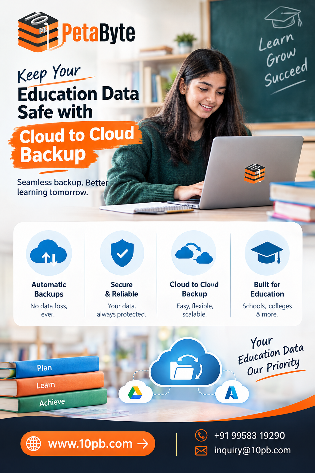 cloud to cloud backup for education, education cloud backup, educational data protection, school data backup, university data storage, cloud storage for education, cloud backup solutions, digital learning data, data recovery, education technology, 10PB
