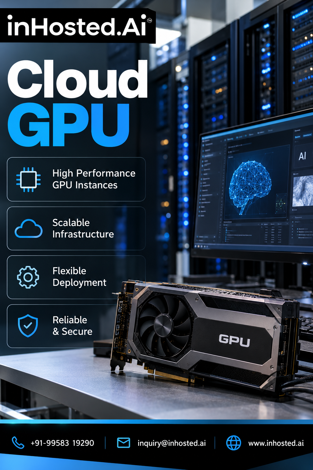 Cloud GPU infrastructure for AI development, machine learning, and high-performance computing workloads.