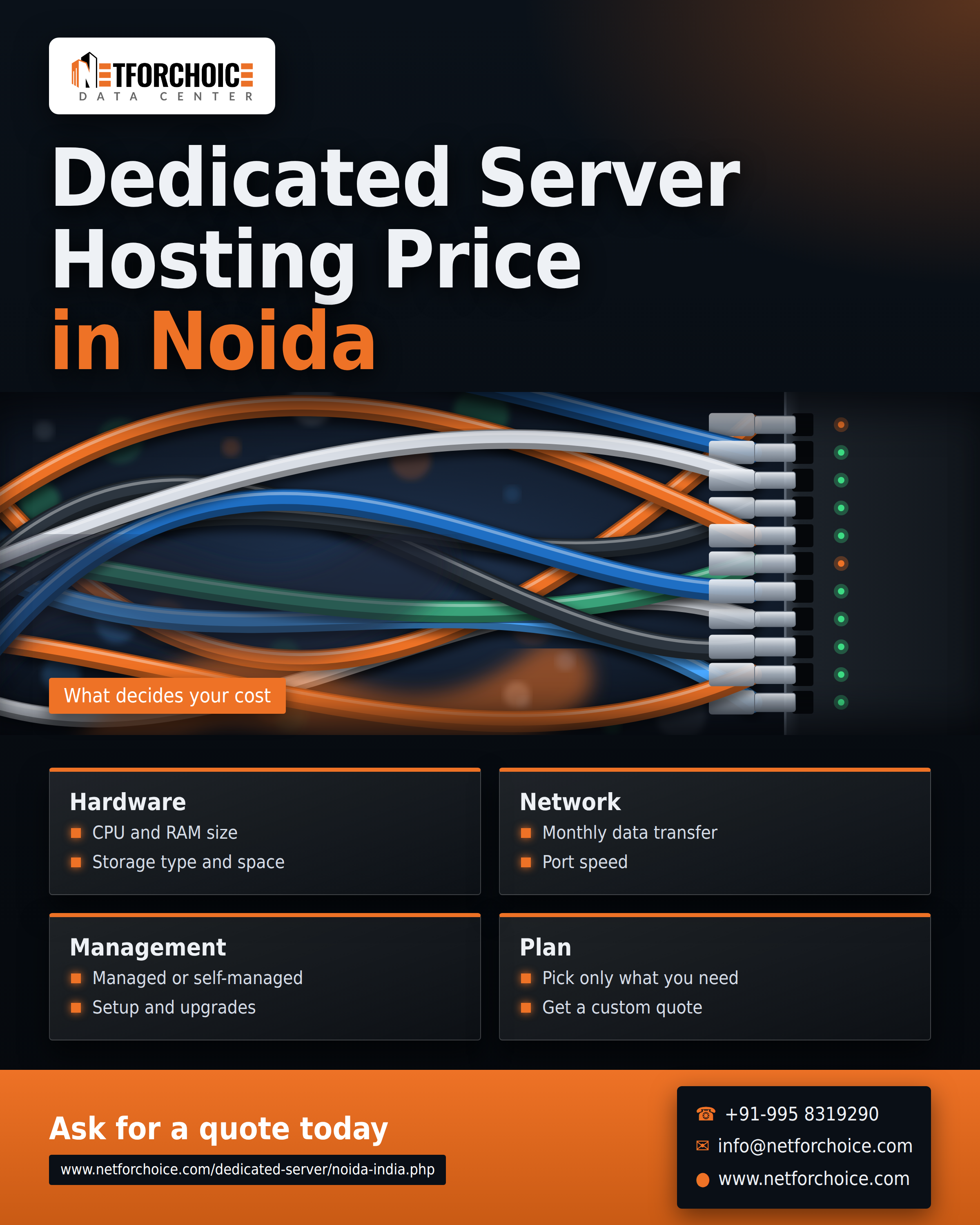 Dedicated server hosting and infrastructure cost factors for businesses in Noida