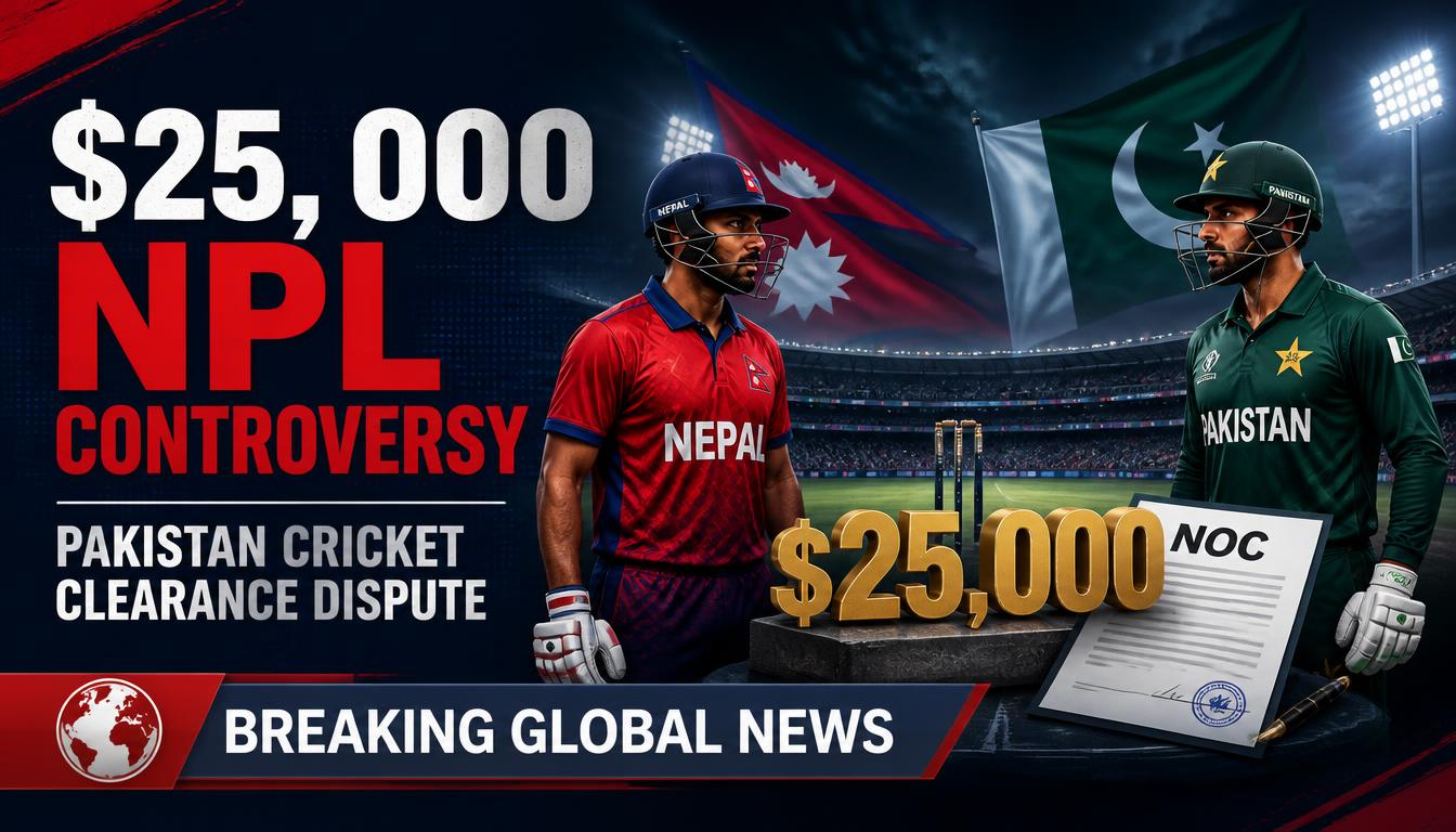 Pakistan cricket and Nepal Premier League NOC clearance controversy.