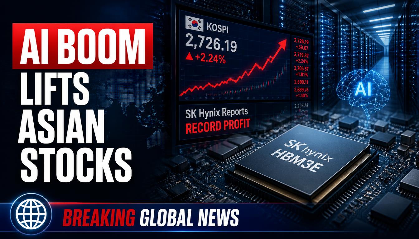 AI chip technology and rising Asian stock markets following strong semiconductor earnings.