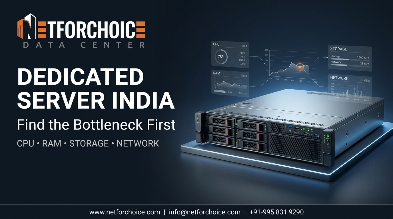 Dedicated server in India with CPU, RAM, storage and network diagnostics to identify performance bottlenecks before upgrading.
