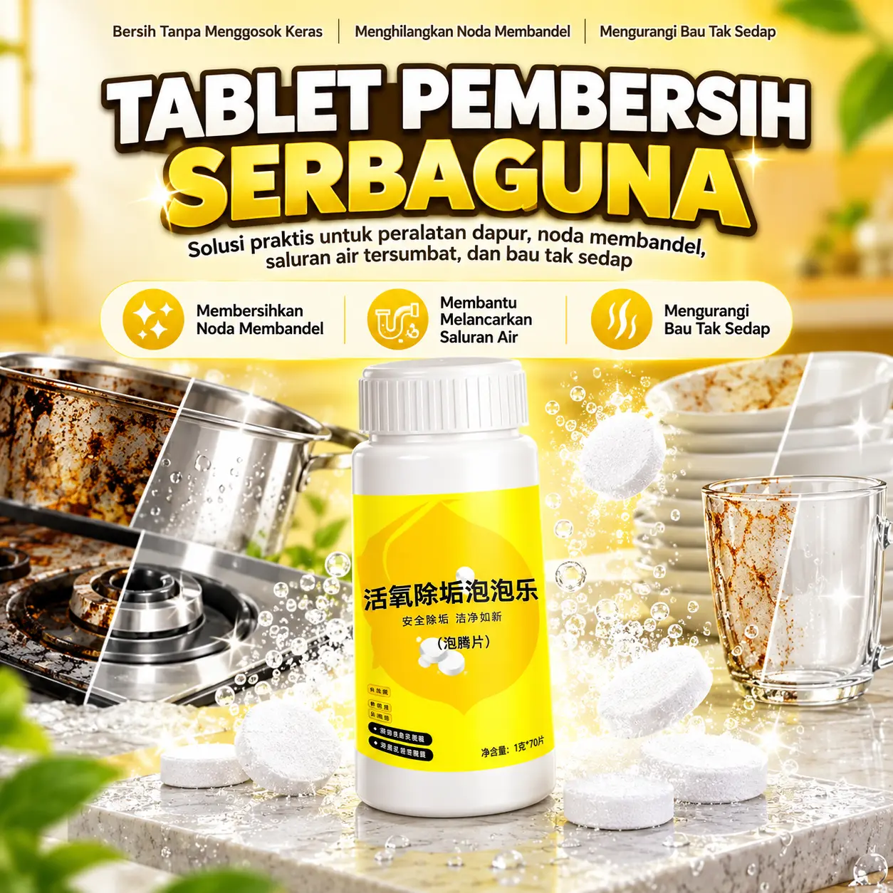Kemasan Botol Tablet Pembersih