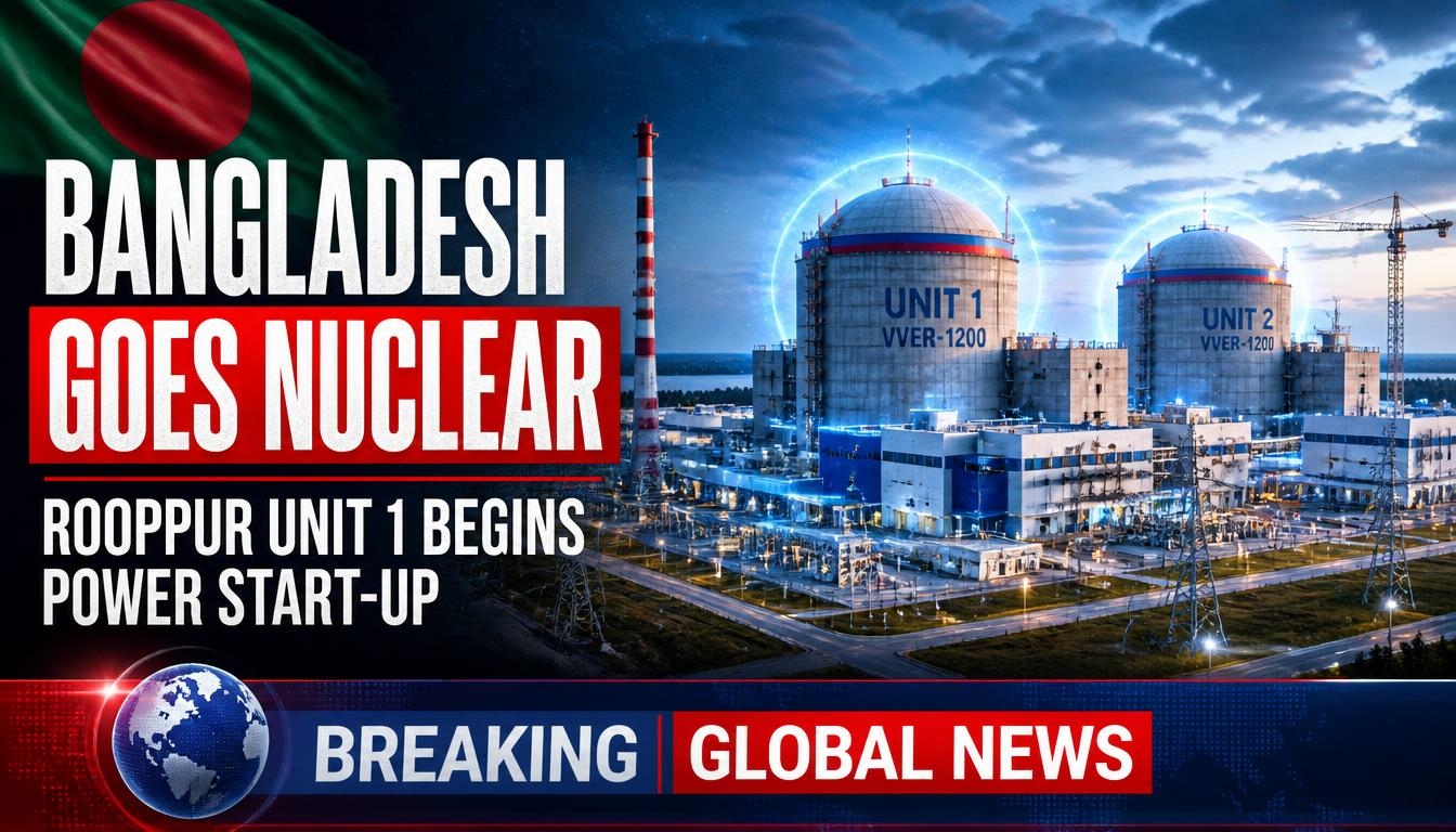 Rooppur Nuclear Power Plant in Bangladesh, where Unit 1 has begun power start-up operations.