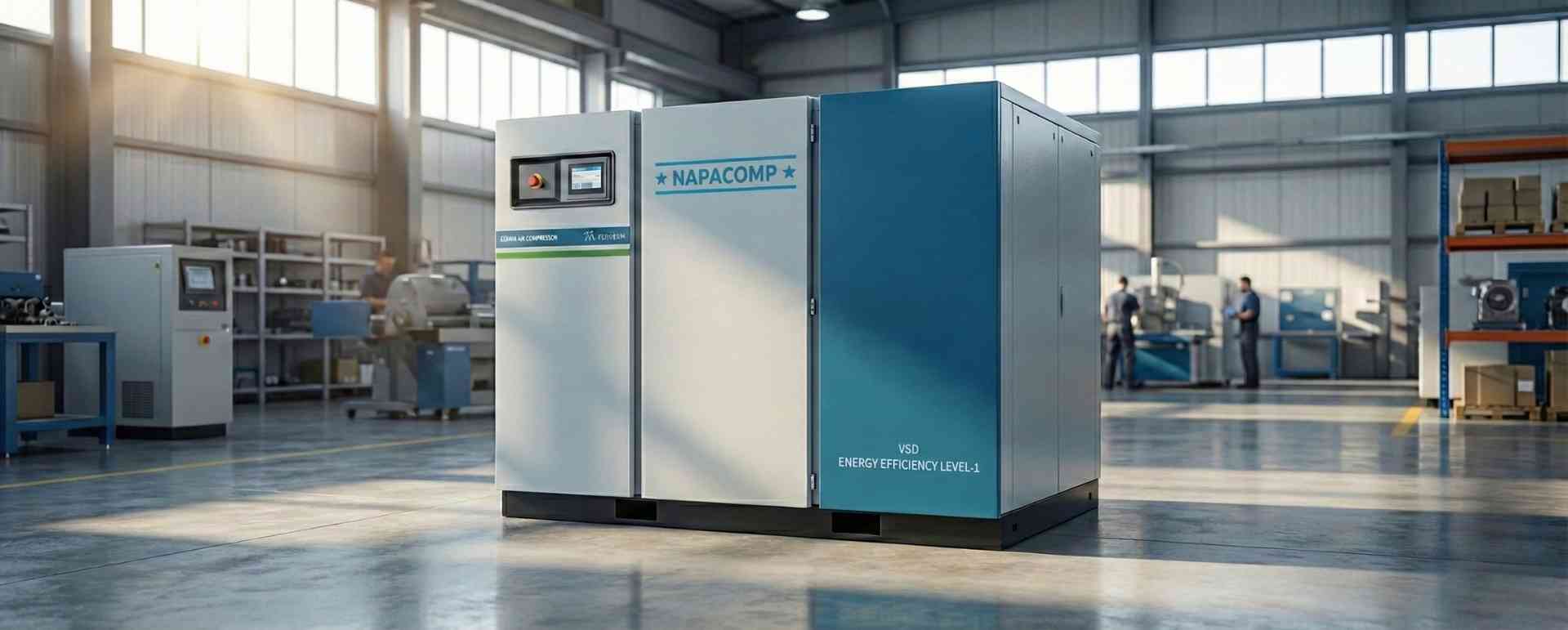 Máy nén khí trục vít Napacomp – Giải pháp khí nén công nghiệp tiêu chuẩn quốc tế