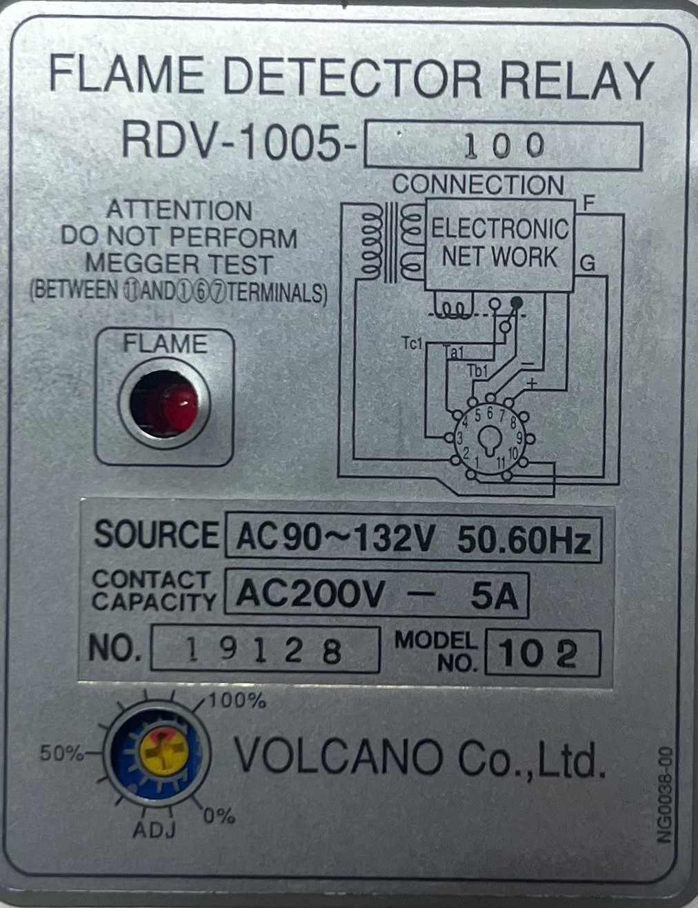Volcano Rdv 1005 100 Flame Detector Relay Ac90 thumbnail