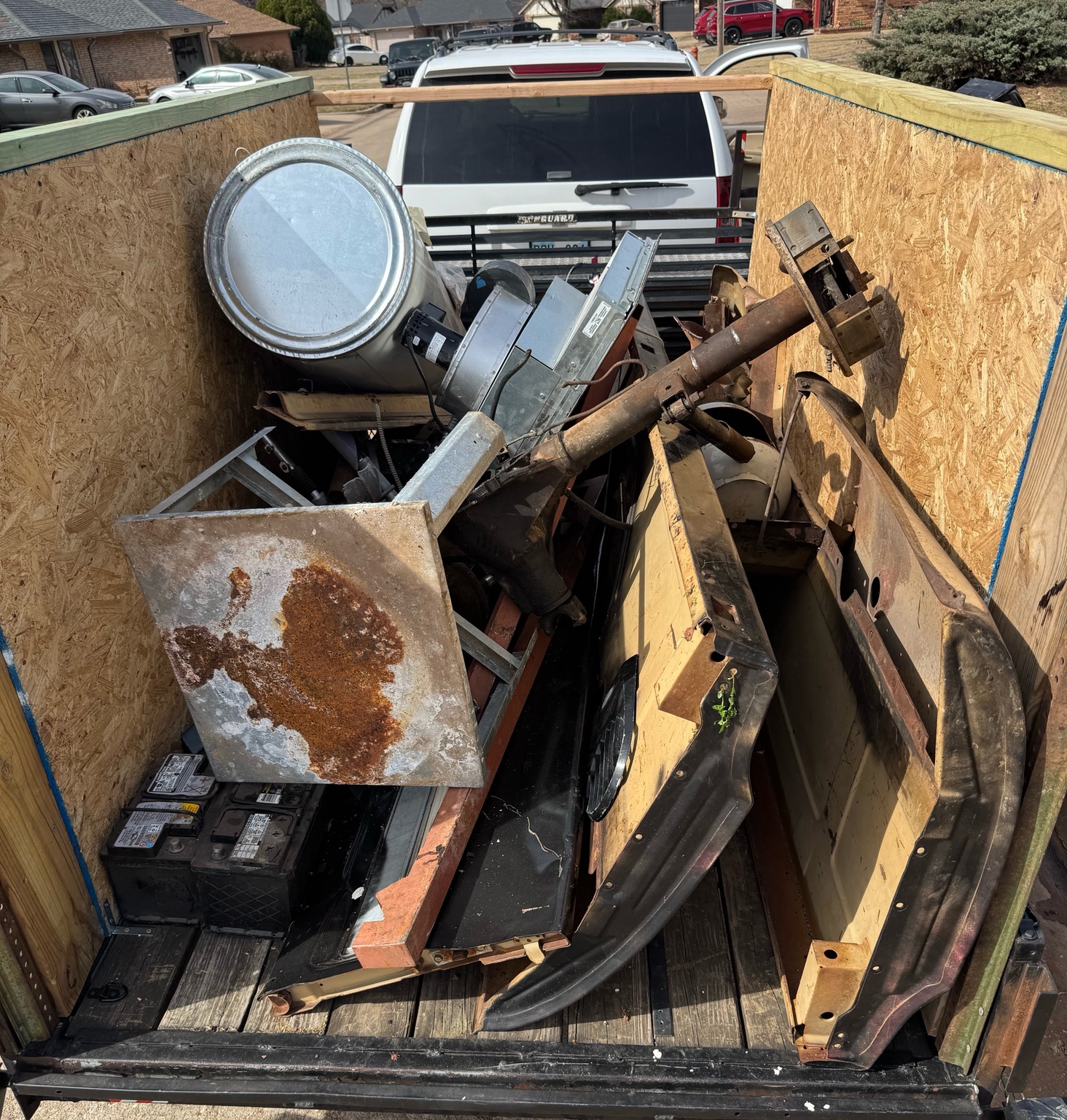 Junk loaded on Handy Jack trailer
