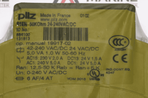 Pilz Pi884100 Safety Relay S1en 50kohm thumbnail