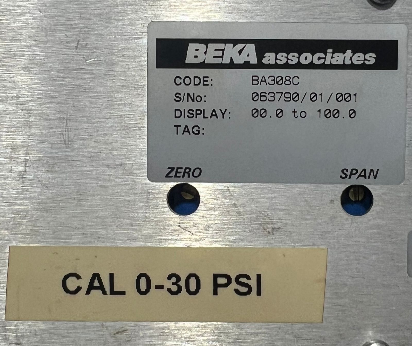 Beka Associates Ba308c 3 1/2 Digit Indicator Display 0-30psi thumbnail