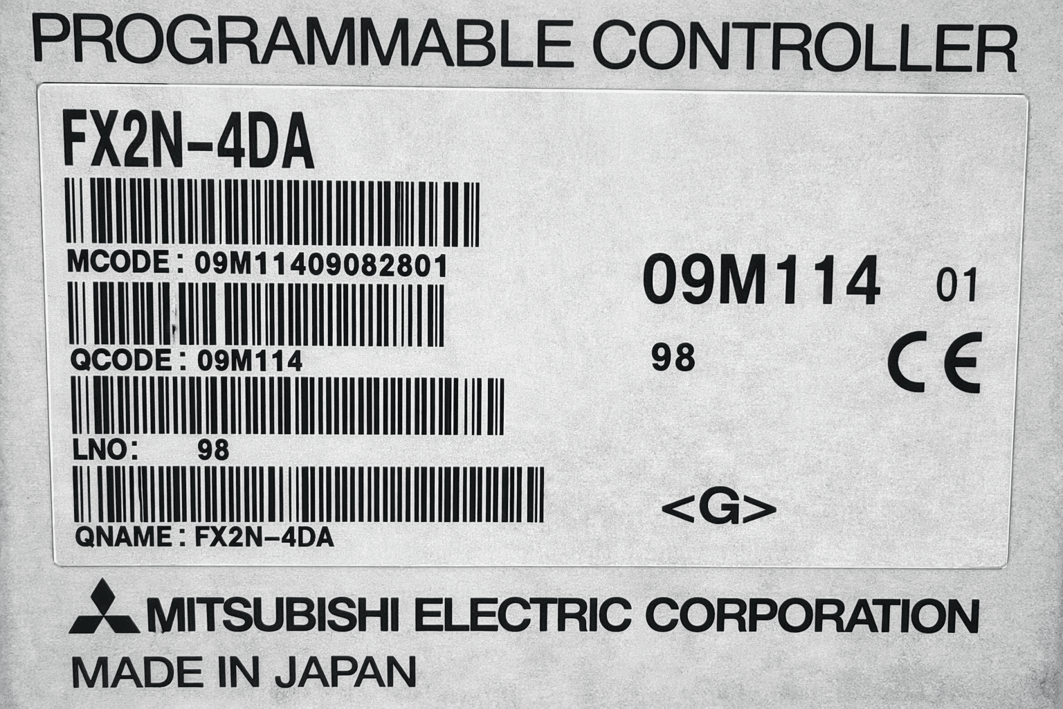 Mitsubishi Fx2n-4da Programmable Controller thumbnail
