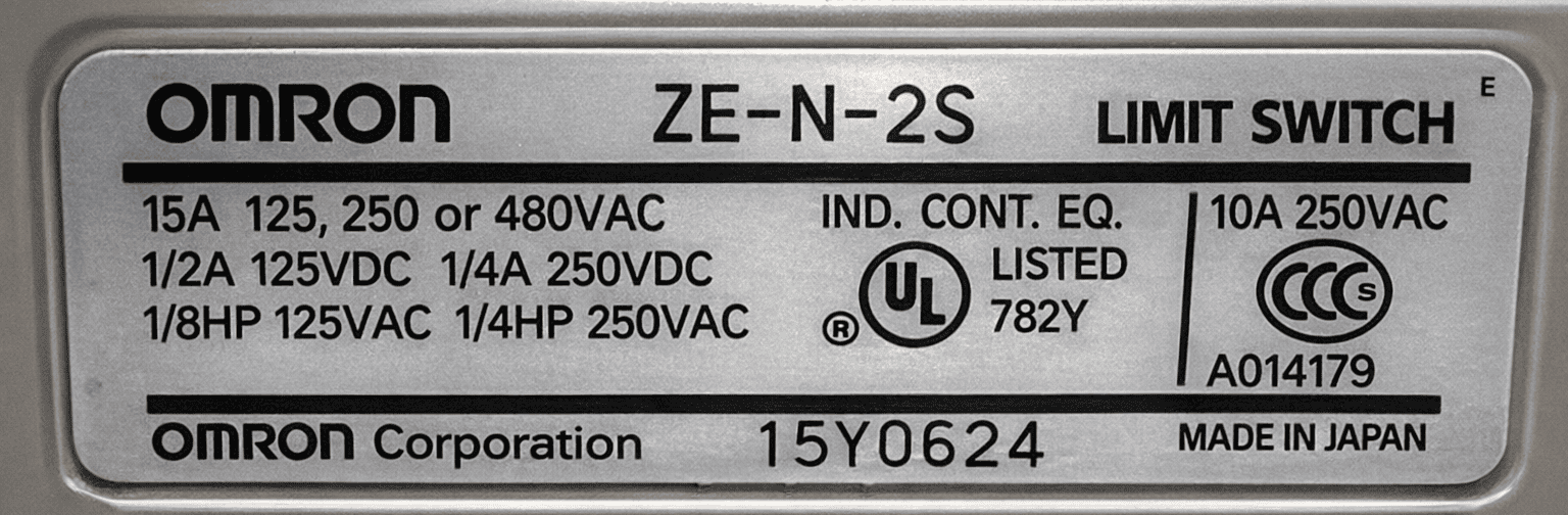 Omron Ze-n-2s Limit Switch thumbnail