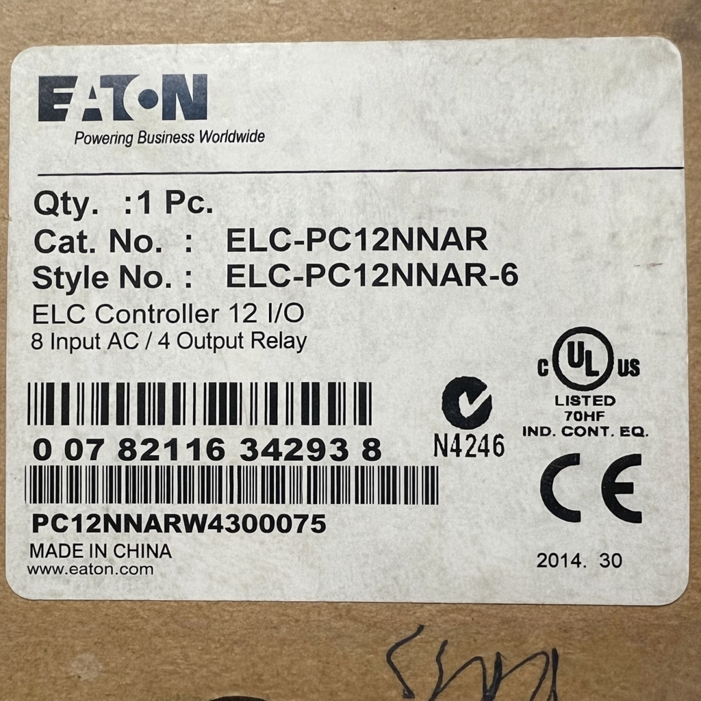 Eaton ELC-PC12NNAR-6 8 Input Ac / 4 Output Relay thumbnail