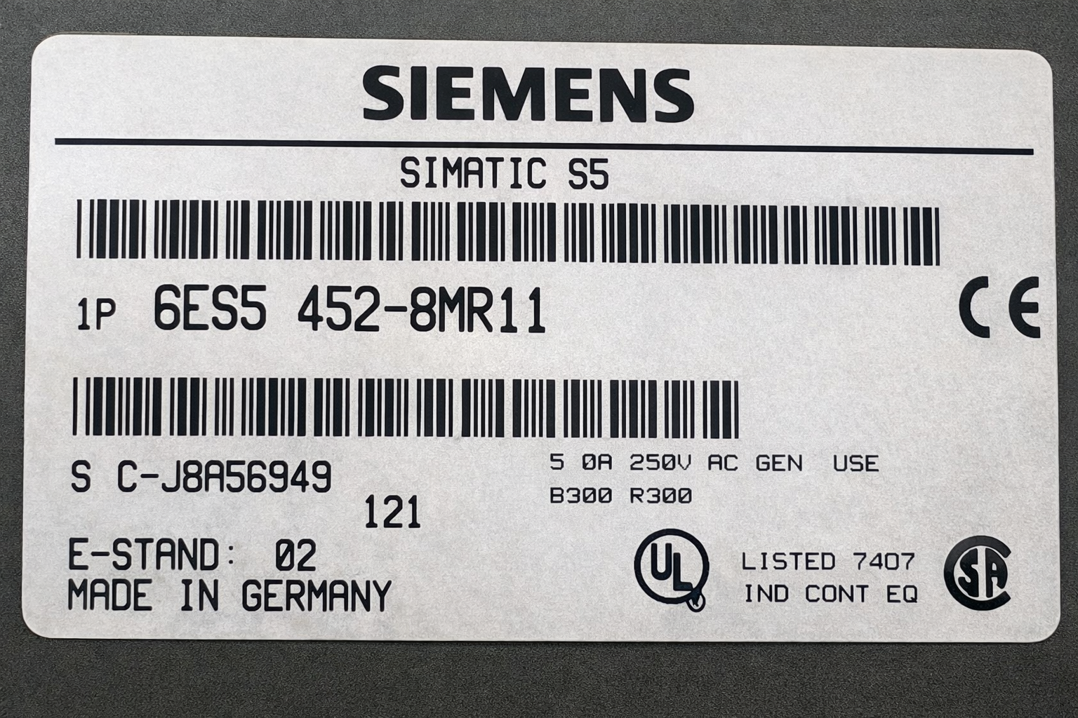 Siemens 6ES5 452-8MR11 Relay Output Module thumbnail