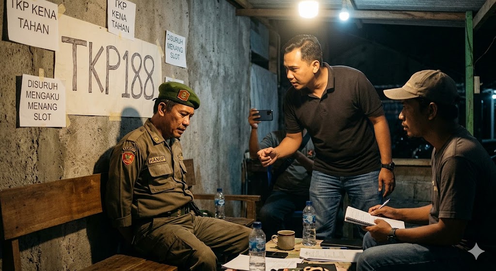  TKP188 # HANSIP RW.001 KENA TAHAN DIPOS DAN DISURUH MENGAKU UNTUK MEMBERIKAN CARA MENANG SLOT di Yogyakarta