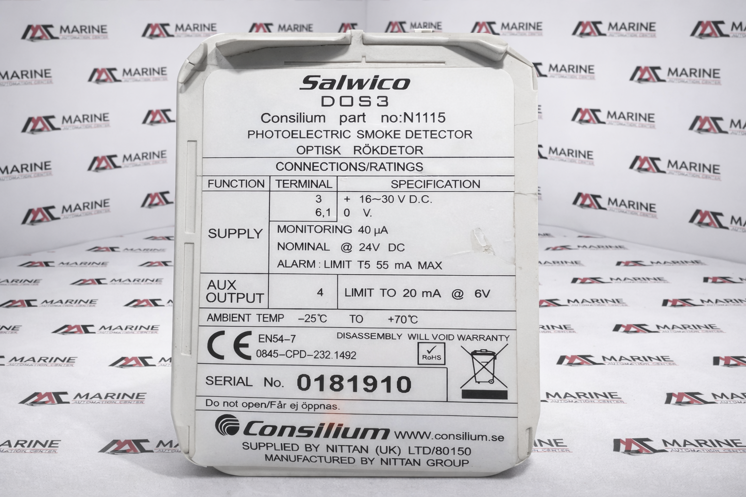 Salwico Consilium D0s3 Photoelectric Smoke Detector N1115 thumbnail
