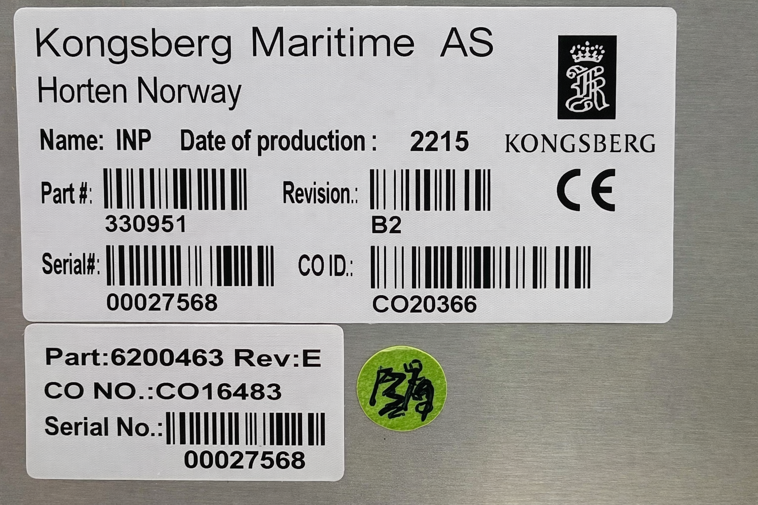 Kongsberg Maritime AS 330951 Controller Panel 6200463 thumbnail